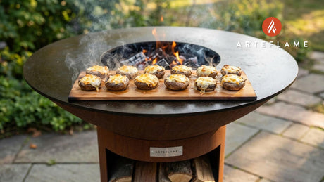 Smoked Wisconsin Cheddar Planked Stuffed Mushrooms Recipe