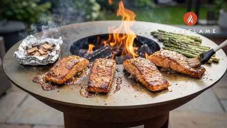 Smoky & Sweet: Grilled Scottish Salmon with Mustard-Honey Glaze