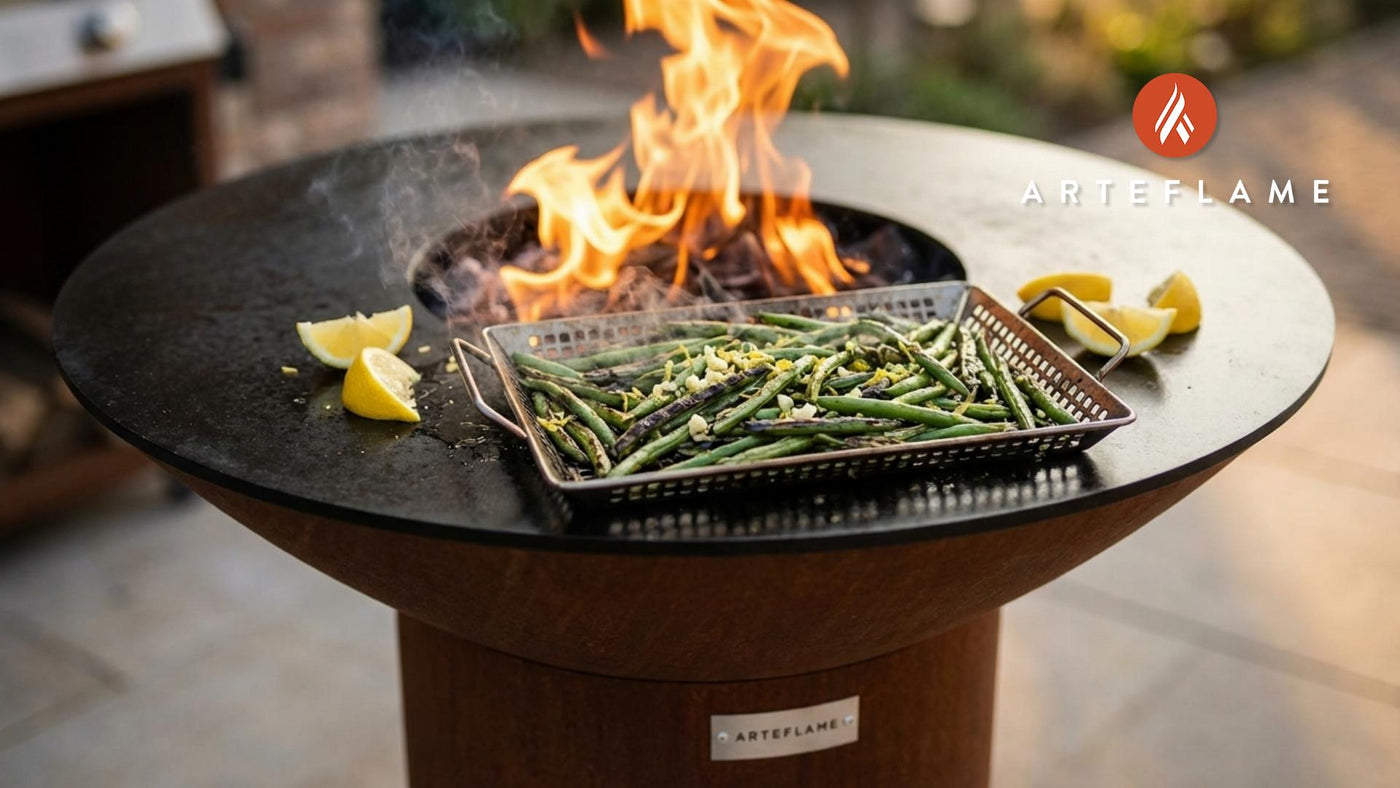 Grilled Haricot Verts with Garlic and Lemon