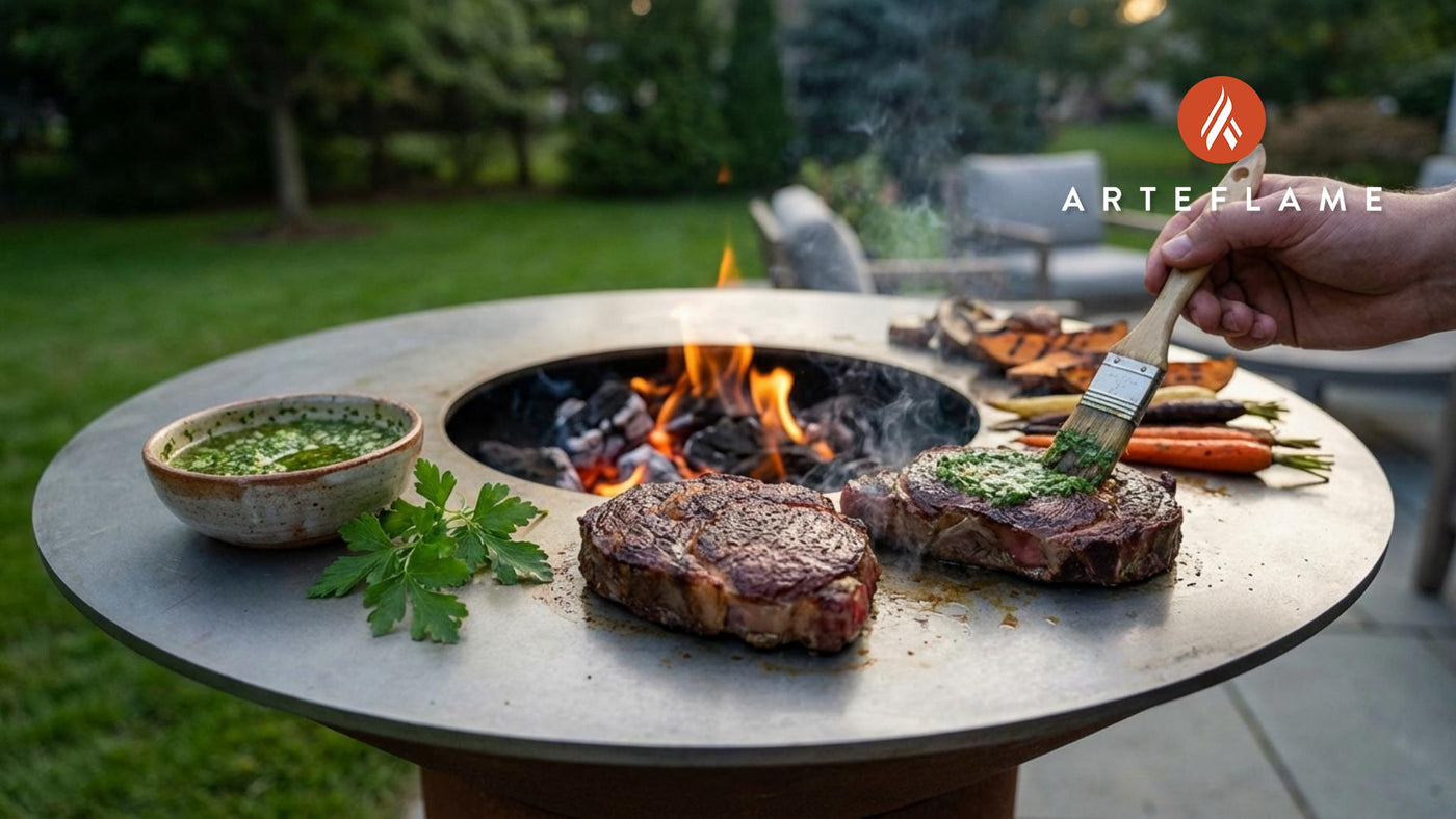 Grilled North Dakota Buffalo Steak with Zesty Chimichurri