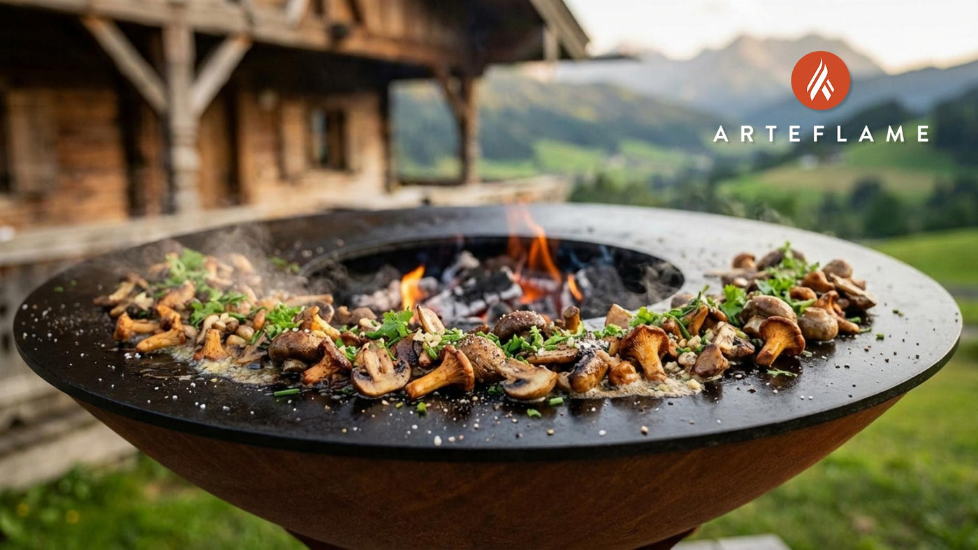 Austrian-Style Charred Garlic Butter Mushrooms on the Arteflame Grill