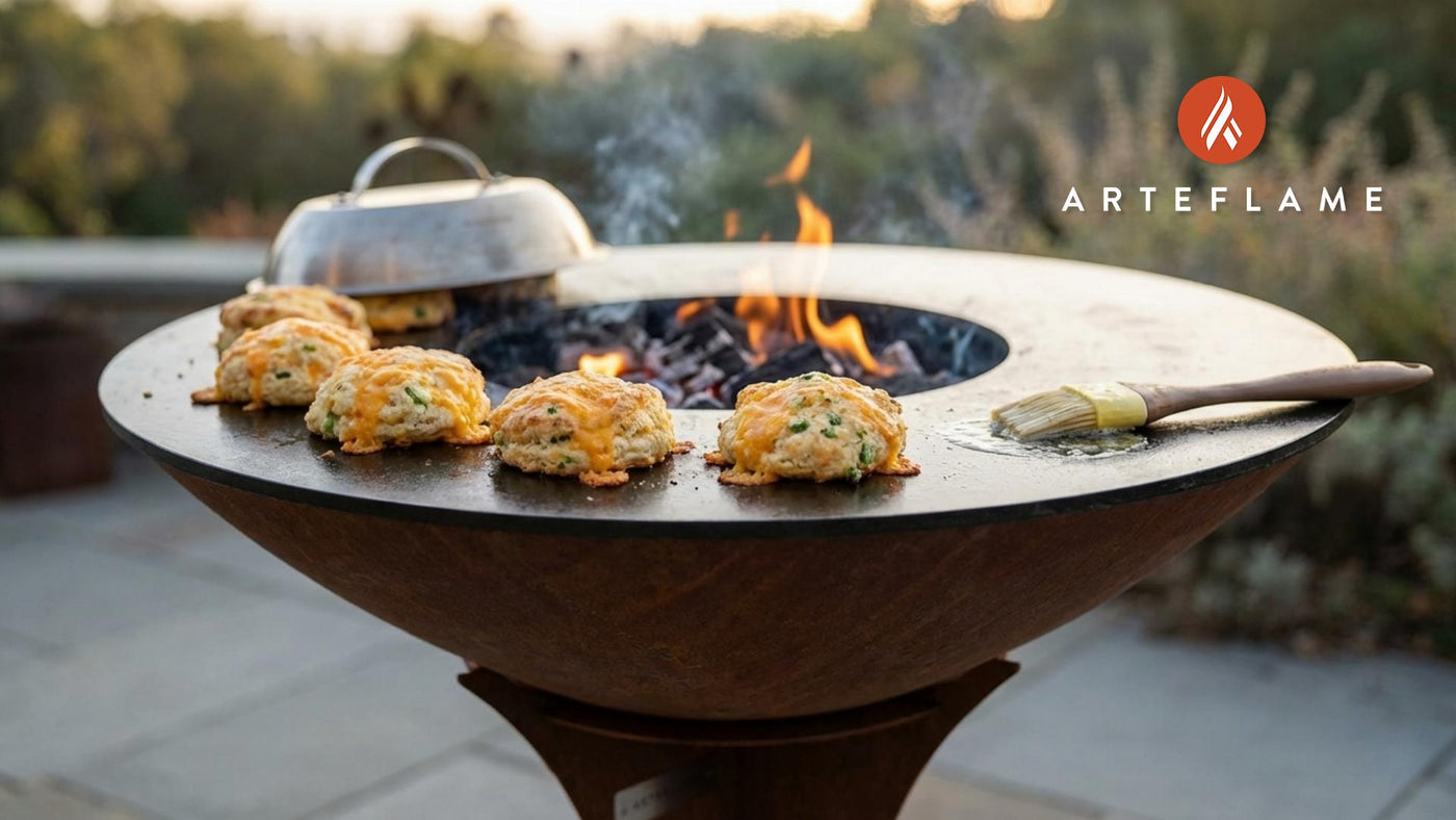 Maine Grilled Scallion Cheddar Biscuits Recipe for the Arteflame