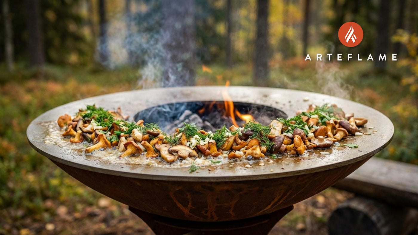 Authentic Smoky Grilled Finnish Wild Mushrooms
