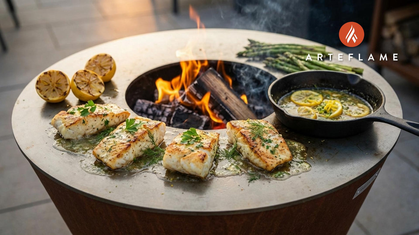 Smoked Maine Cod Fillets with Lemon Herb Butter on the Arteflame Grill