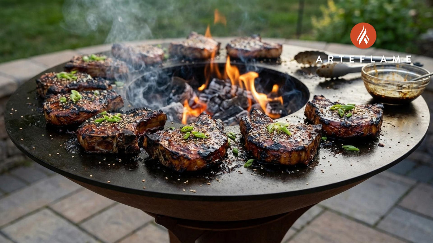 Korean Grilled Black Garlic Pork Chops Recipe
