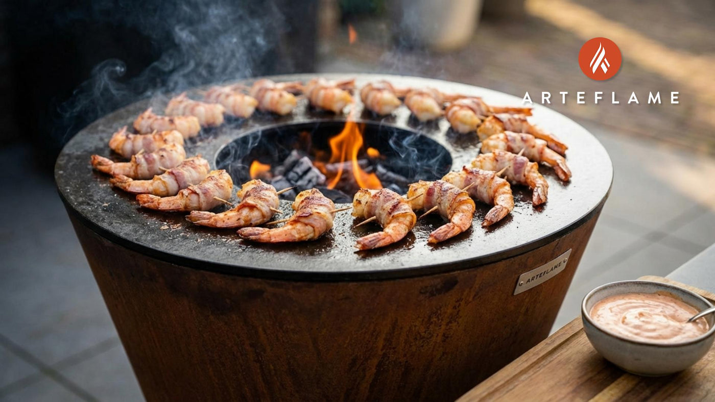 Smoky Mexican Bacon Wrapped Shrimp with Chipotle Mayo
