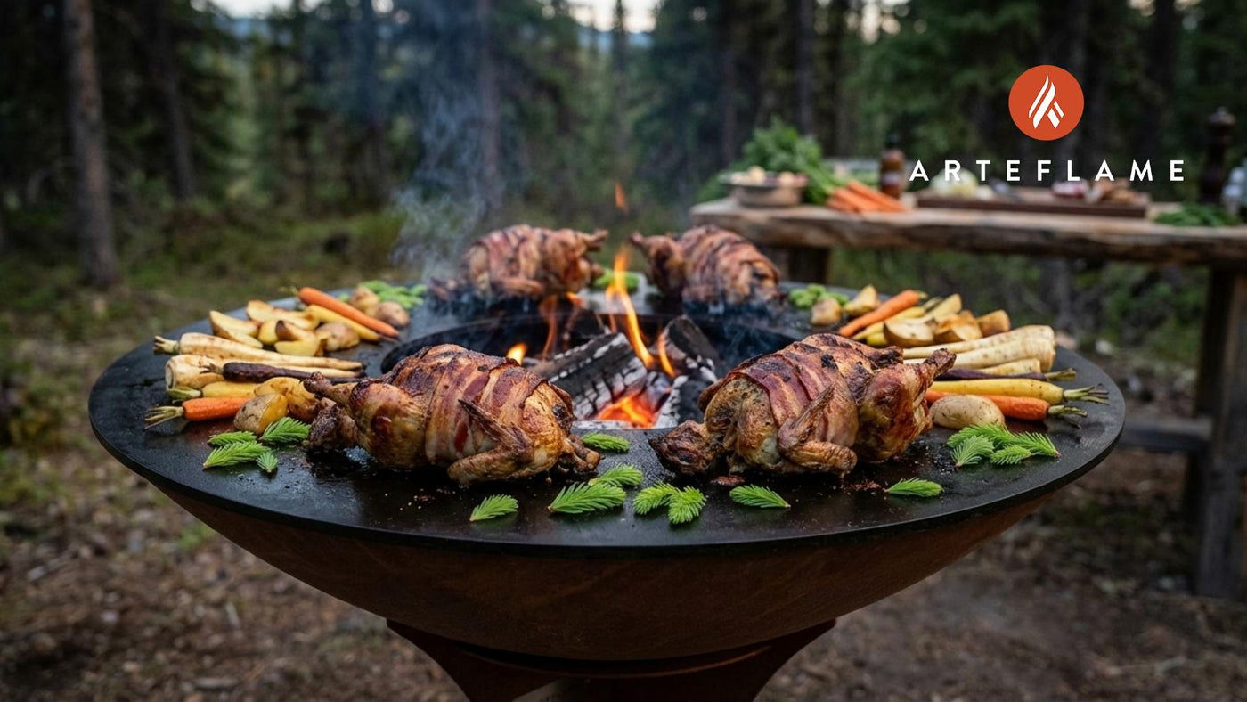 Fire-Roasted Alaska Spruce Grouse Recipe for the Arteflame Grill