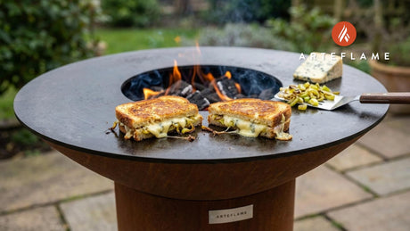 Grilled Welsh Leek & Stilton Cheese Sandwich on the Arteflame