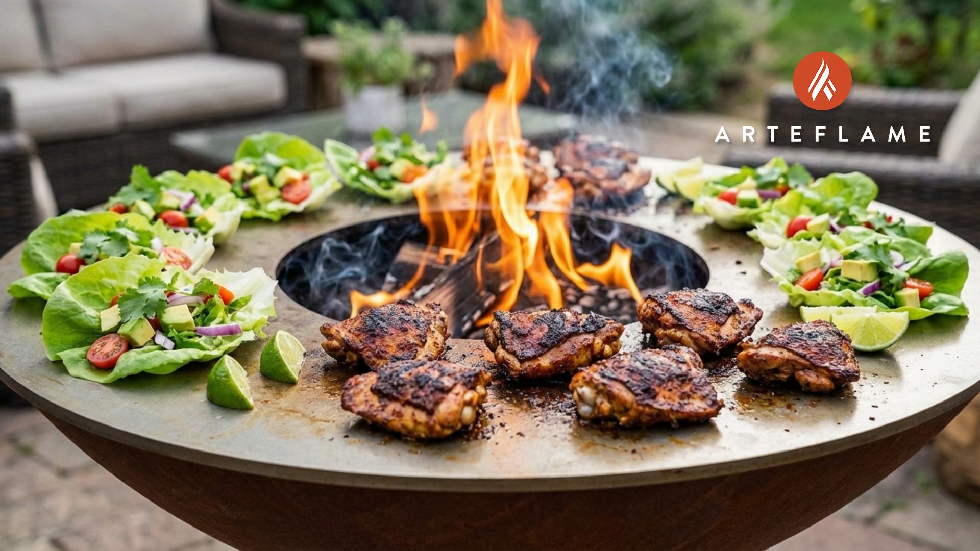Spice Rubbed Chicken Lettuce Wraps (Wood-Fired) | Arteflame