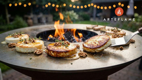 Smoky Grilled Manouri Cheese with Honey and Toasted Walnuts