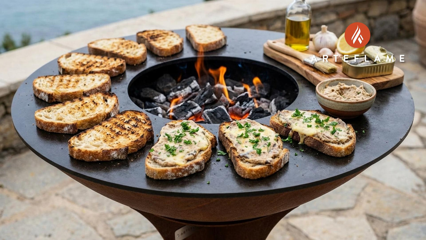 Authentic Portuguese Grilled Sardine Paté Toast Recipe on the Arteflame