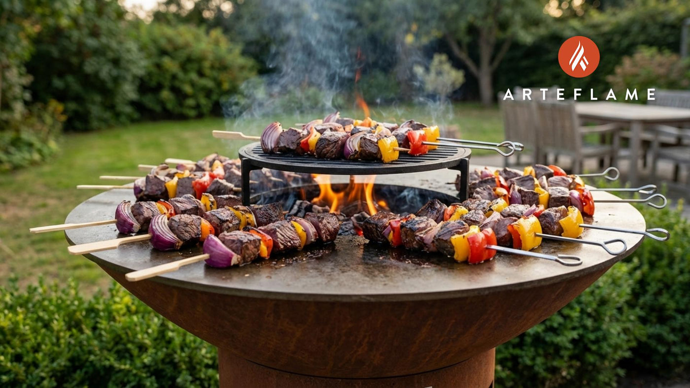 Smoky Norwegian Barbecued Whale Meat Skewers