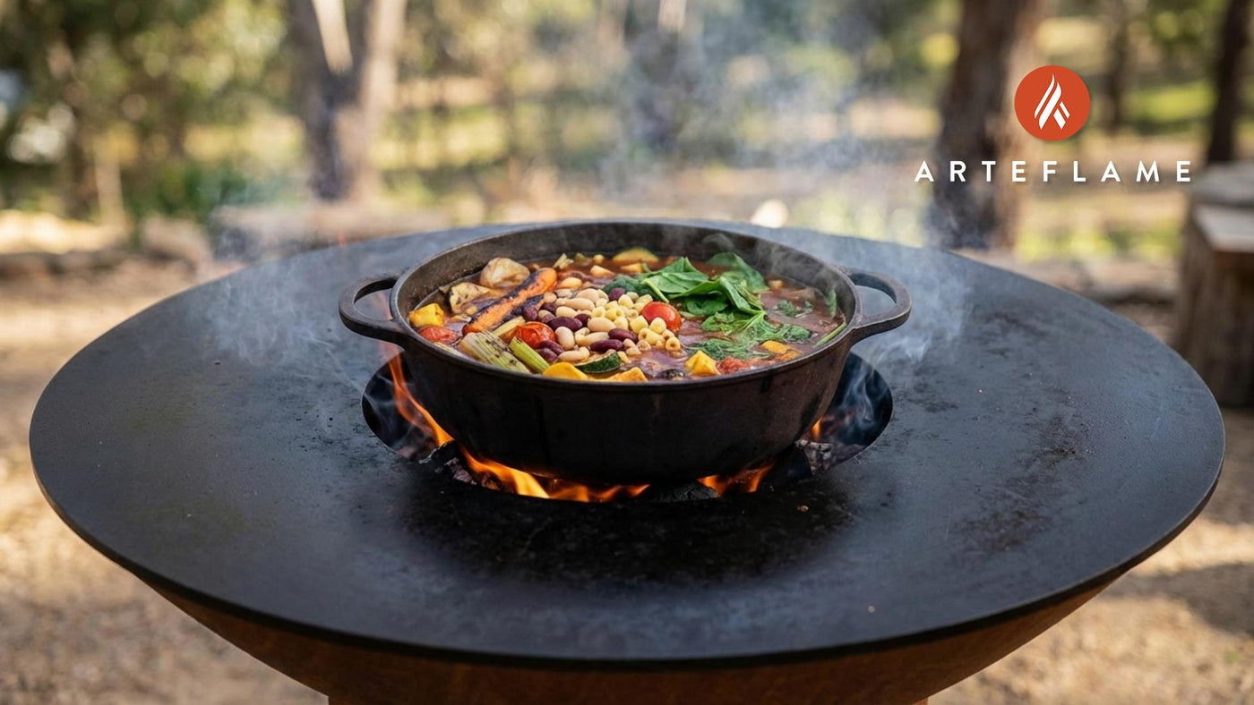 Smoky Grilled Minestrone Soup on the Arteflame