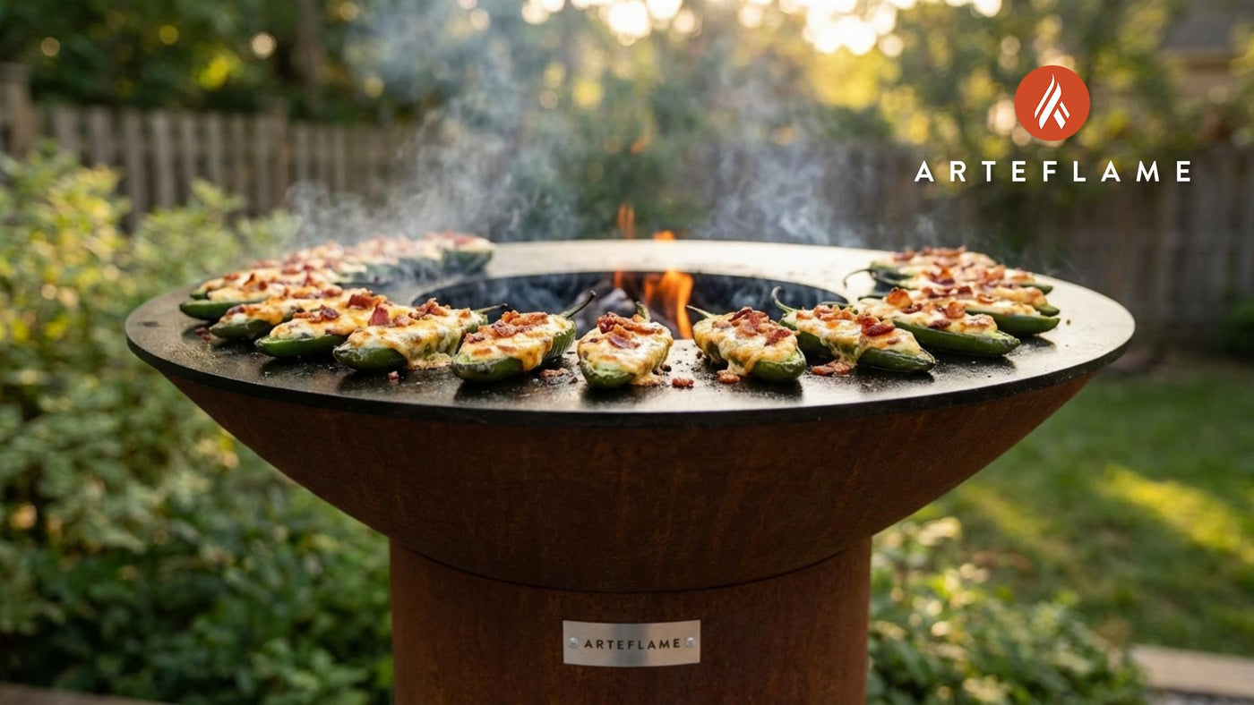 Grilled Stuffed Cheesy Jalapeños on the Arteflame