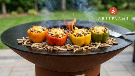 Smoky Wisconsin Wild Rice Stuffed Peppers on the Grill