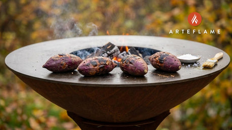 Smoky Charcoal Grilled Japanese Sweet Potatoes (Yaki Imo) Recipe