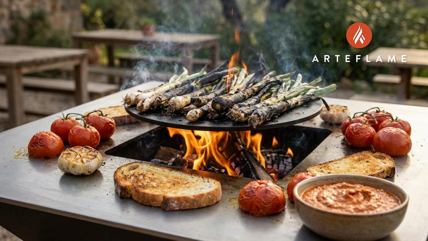Authentic Spanish Grilled Calcots with Homemade Romesco Sauce