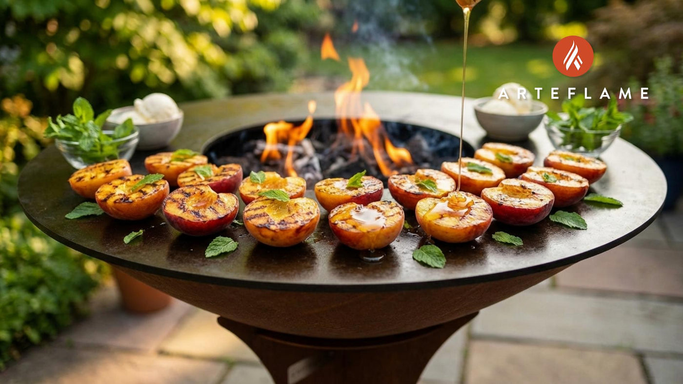 Smokey Sweet: Grilled Delaware Peaches with Honey Drizzle