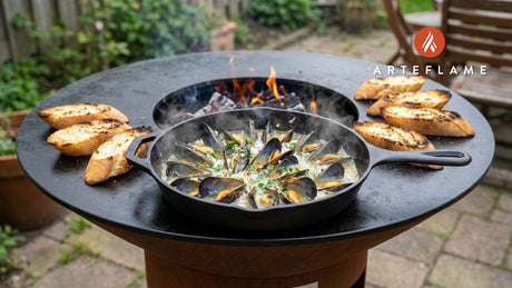 Smoked White Wine & Garlic Butter Grilled Mussels Recipe