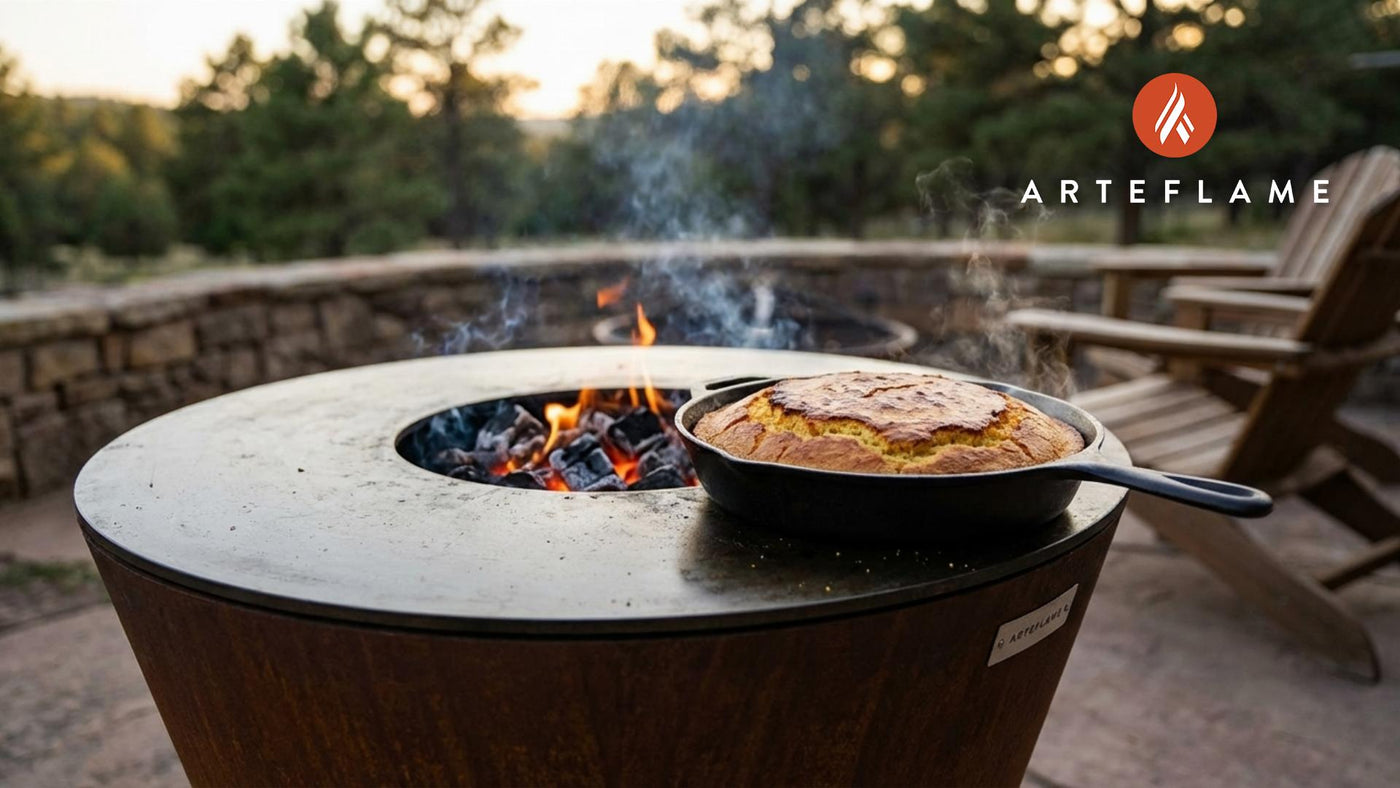 Rustic Montana Cast Iron Cornbread for the Arteflame Grill
