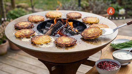 Crispy Swedish Griddled Potato Cakes with Sour Cream