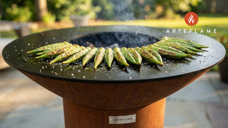 Crispy North Carolina Grilled Okra with Sea Salt