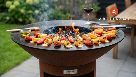 Grilled Spanish-Style Cheese-Stuffed Peppers on the Arteflame