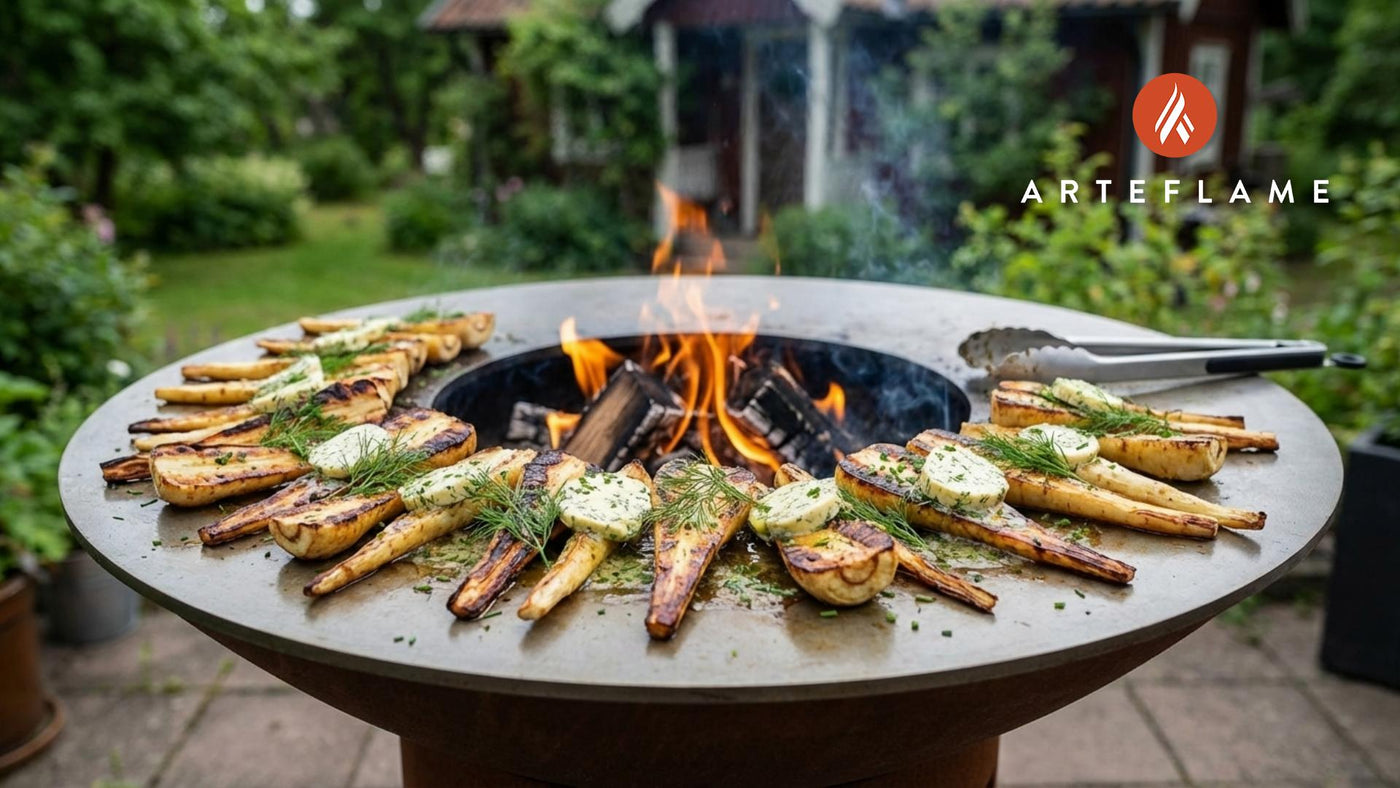 Swedish Grilled Parsnips with Nordic Herb Butter