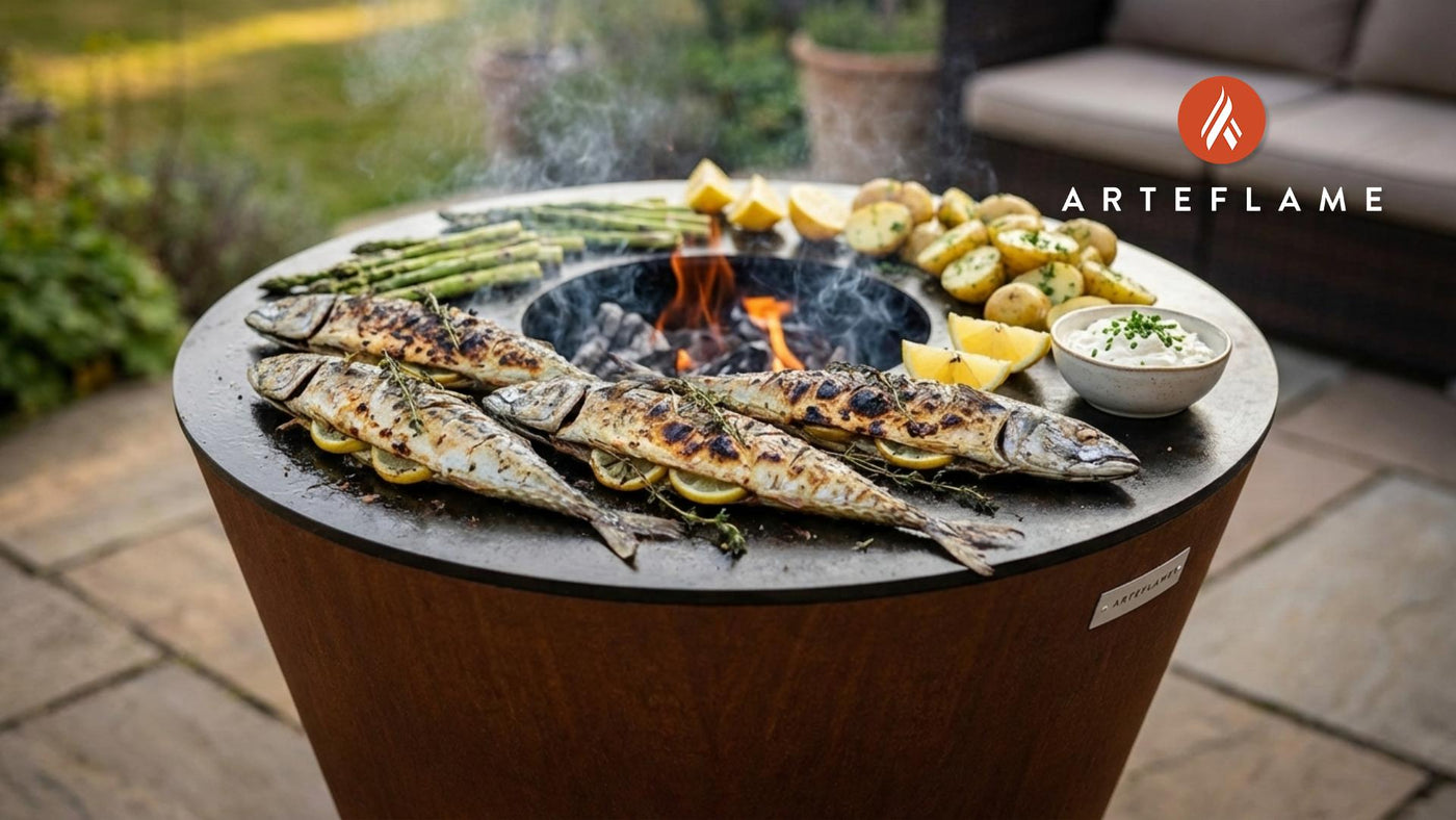 Perfectly Grilled British Mackerel with Zesty Horseradish Cream