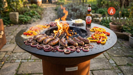 Authentic Polish Grilled Wild Boar Sausages on the Arteflame