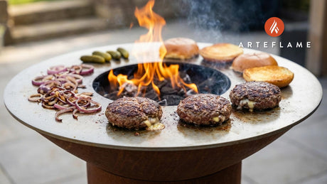 Gourmet Swiss Raclette Stuffed Burgers on the Arteflame Grill