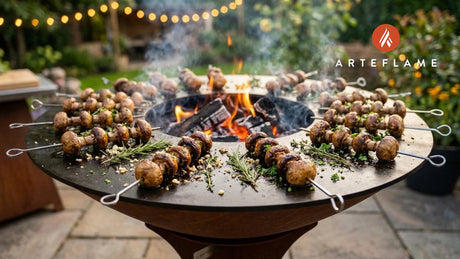 Authentic German Grilled Mushroom Skewers for the Arteflame Grill