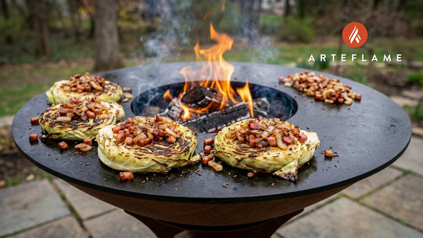 Authentic German Grilled Cabbage Steaks with Bacon & Onions