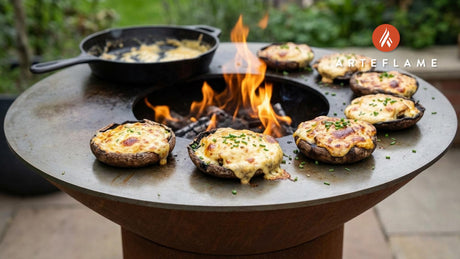 Grilled Welsh Rarebit Stuffed Portobello Mushrooms