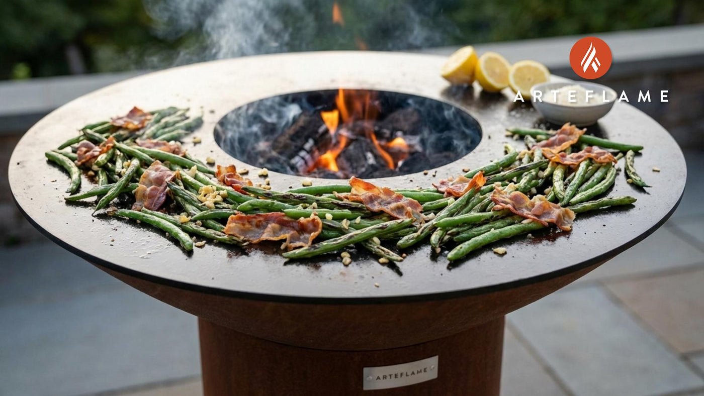 Smoky Italian Charred Green Beans with Crispy Prosciutto