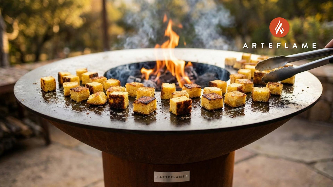 Smoky Indiana Charred Cornbread Croutons: The Ultimate Arteflame Grill Recipe
