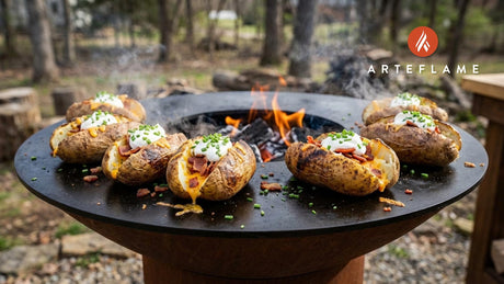 Ultimate Nebraska Grilled Loaded Baked Potatoes on the Arteflame