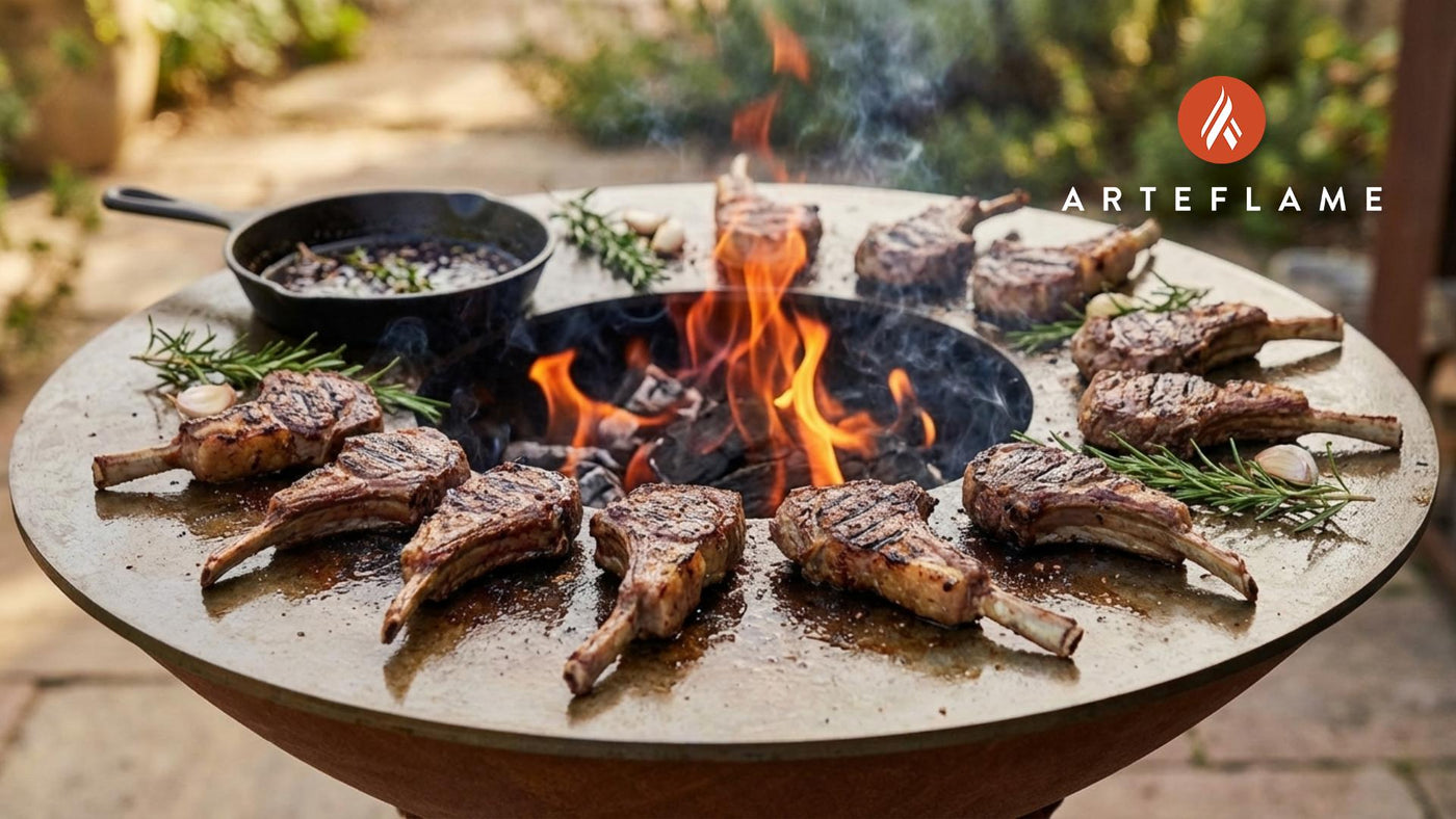 Grilled Lamb Chops with Balsamic Reduction on the Arteflame Grill