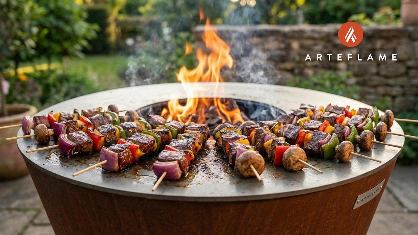Grilled Irish Guinness Marinated Steak Kebabs Recipe
