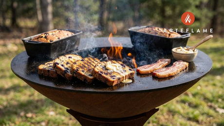 Smoked & Seared: Grilled Maine Blueberry Bread with Whipped Honey Butter