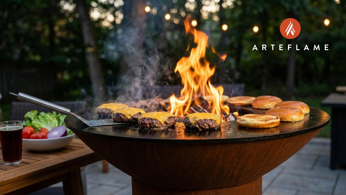 Smoky Alaskan BBQ Caribou Burgers on the Arteflame Grill