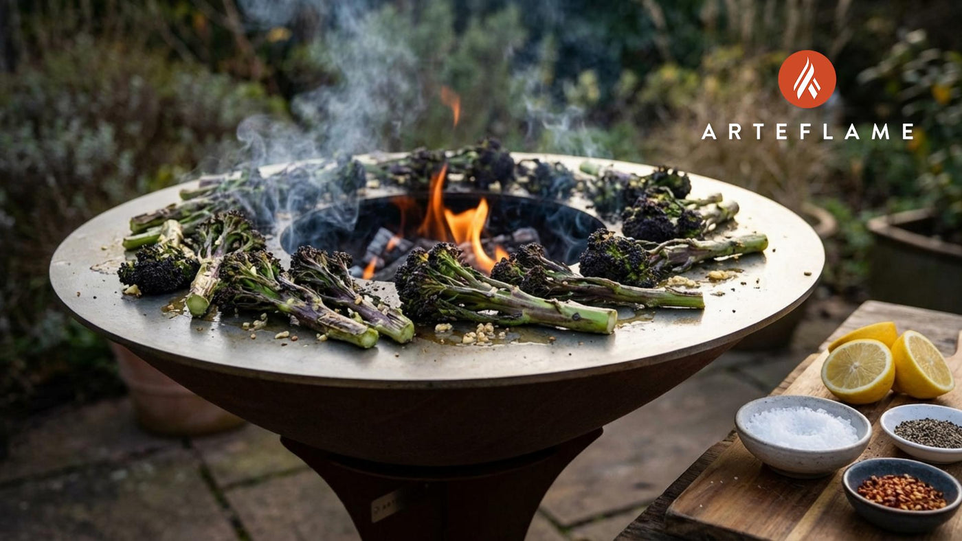 Smokey Charred Sprouting Broccoli with Lemon and Garlic