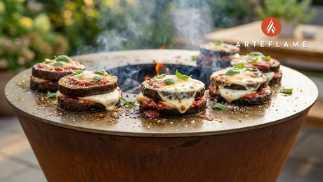 Smoky New Jersey Grilled Eggplant Parmesan Stacks