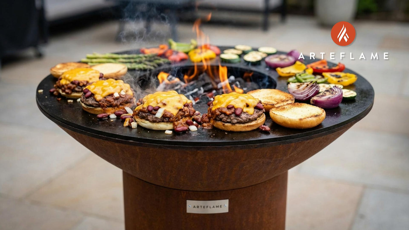Ultimate Ohio Cincinnati Chili Burger Recipe on the Arteflame Grill