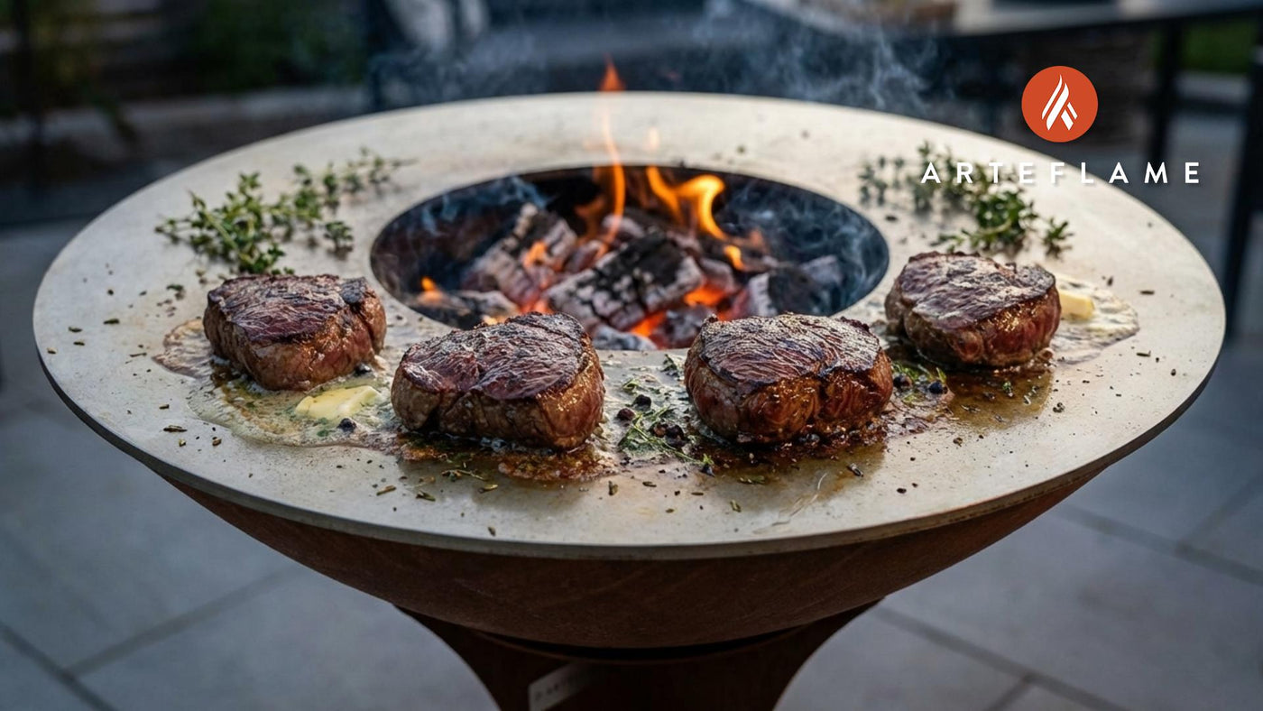Grilled Swedish Venison Steaks with Thyme and Juniper