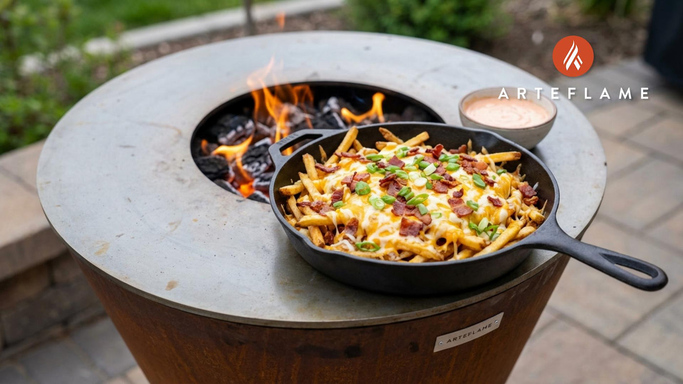 Ultimate Utah-Style Cast Iron Skillet Cheese Fries on the Arteflame Grill