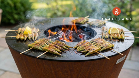 Smoky Virginia Grilled Okra Skewers on the Arteflame