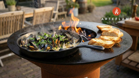 Smoky Belgian-Style Grilled Mussels with Garlic Herb Butter