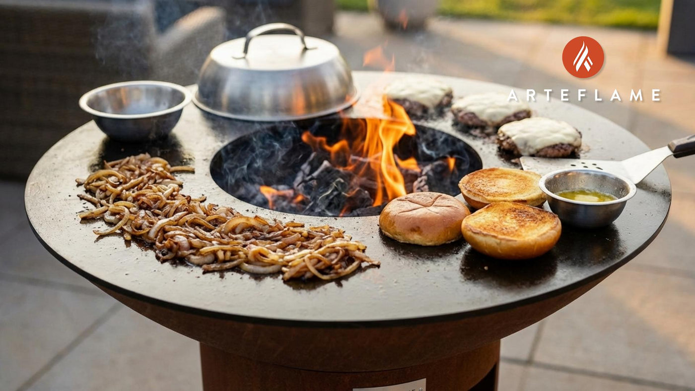 Delaware Grilled Sweet Onion & Cheddar Burger Recipe