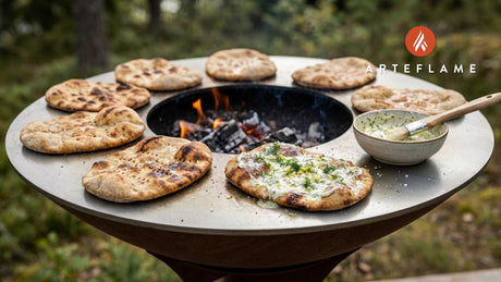 Smoky Grilled Swedish Rye Flatbread with Whipped Dill Butter